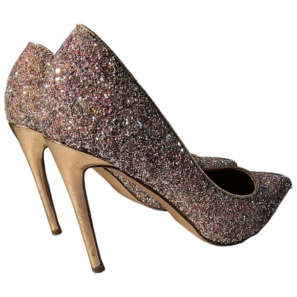 Steve Madden Glitter Pumps Women's size 9M Multicolor with Gold 4.5 Heel Shoes - Picture 13 of 13